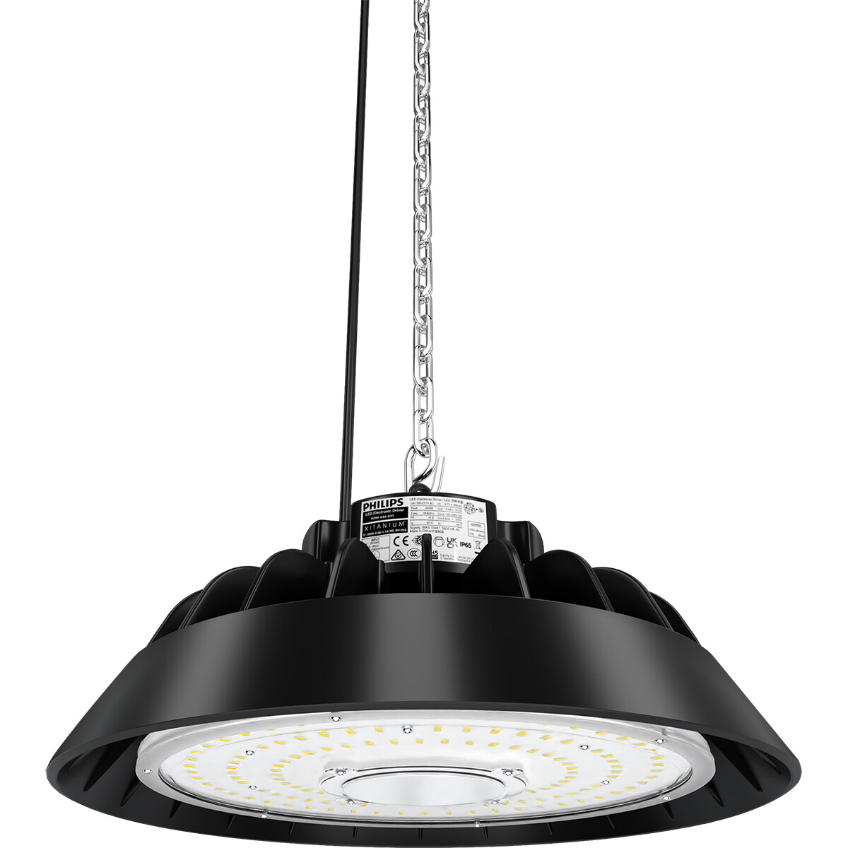 LED UFO High Bay Premium - Rinzu Prem - 100W - High Lumen 150 LM/W - Éclairage d'Entrepôt - Dimmable - Étanche IP65 - Blanc Neutre 4000K - Aluminium - Pilote Philips