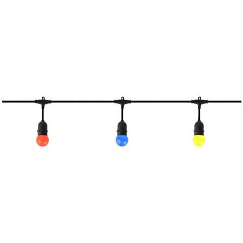 Guirlande Lumineuse - Douille E27 - 10 Lampes - 10 Mètres - 1500W - Noir