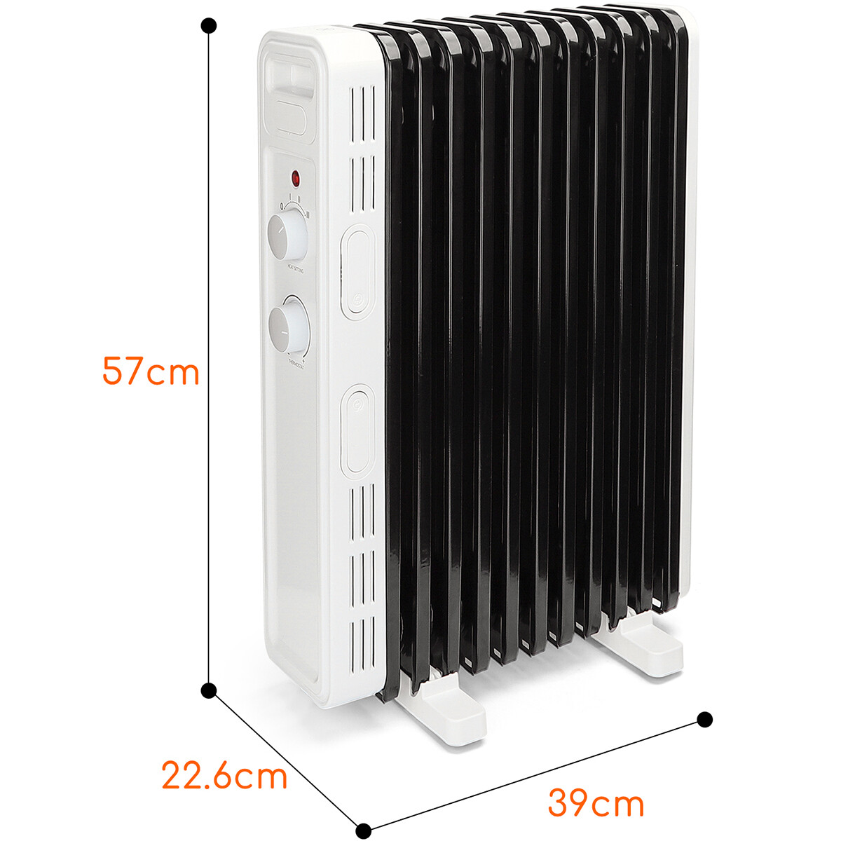 Radiateur - Aigi Holo - 2300W - Radiateur à Huile - 3 Positions - Blanc