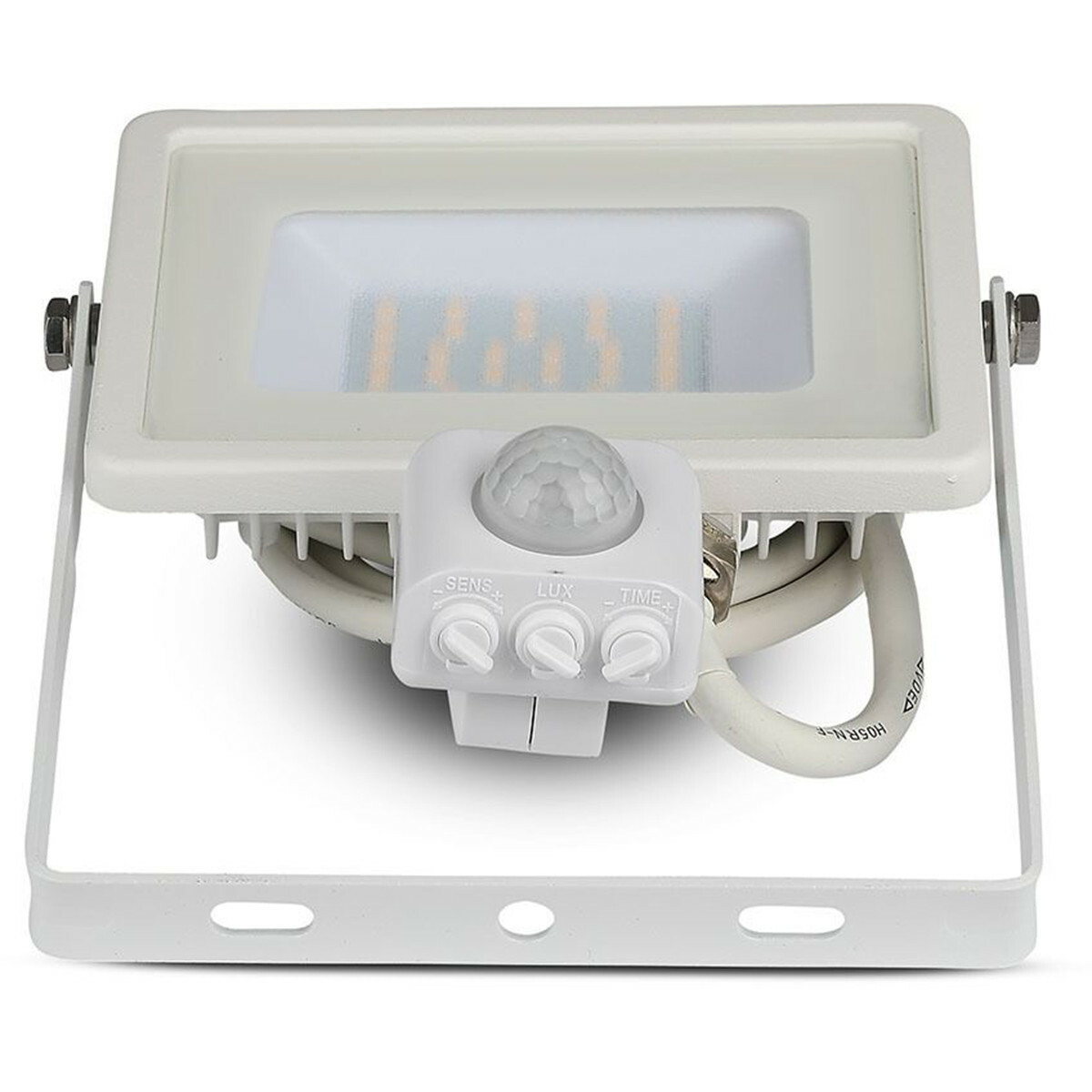 LED Bouwlamp 30 Watt met Sensor - Viron Dana - Blanc Neutre 4000K - Mat Blanc - Aluminium - LEDs SAMSUNG