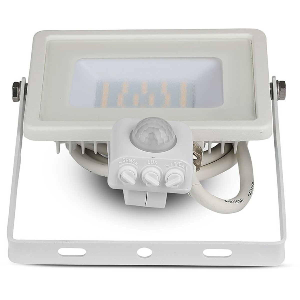 LED Bouwlamp 30 Watt met Sensor - Viron Dana - Blanc Chaud 3000K - Mat Blanc - Aluminium - LEDs SAMSUNG