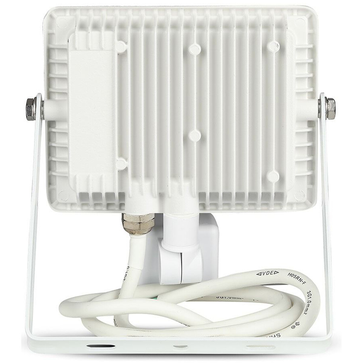 LED Bouwlamp 30 Watt met Sensor - Viron Dana - Blanc Chaud 3000K - Mat Blanc - Aluminium - LEDs SAMSUNG