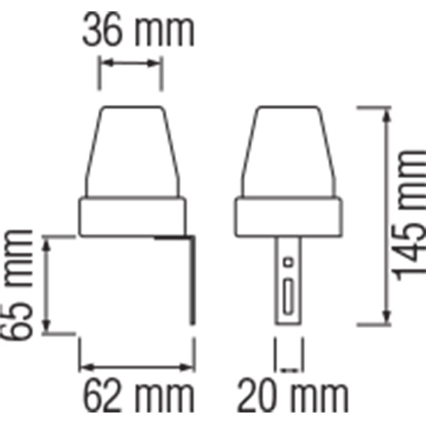 Capteur de Luminosité - Flexina - Étanche aux Éclaboussures IP44 - 1200W - 10A - Blanc