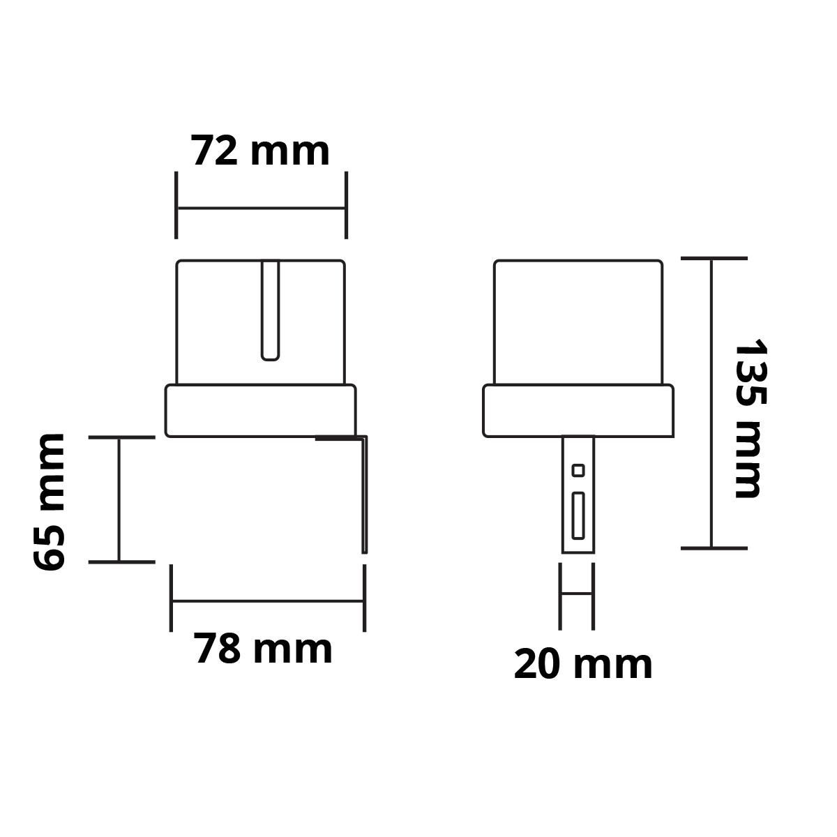 Capteur de Luminosité - Luxon - Étanche aux Éclaboussures IP44 - 2700W - 25A - Blanc