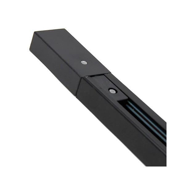 Eclairage sur Rail - 1 Phase - en Saillie - Aluminium - Noir - 3 Mètres