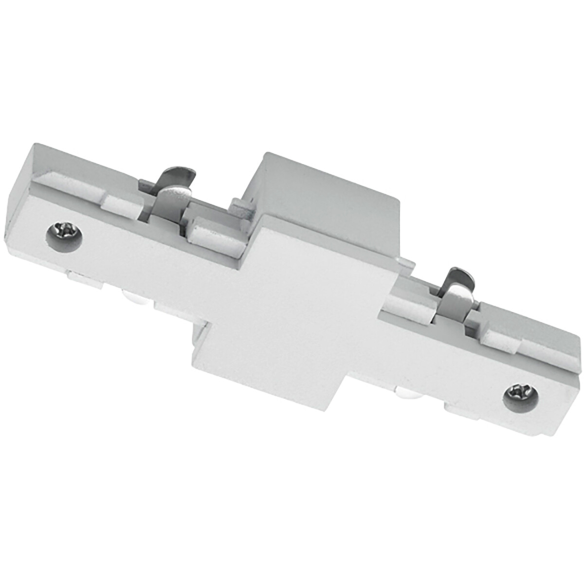 Connecteur de Prolongation de Eclairage sur Rail - Trion Dual - Connecteur Droit - 2 Phases - Mat Blanc