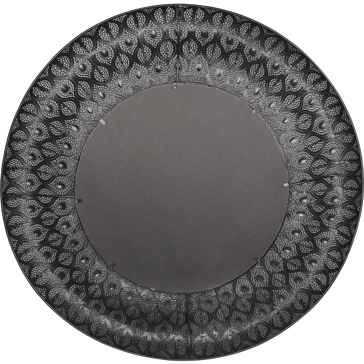 Miroir - Trion Lamila - Ø80cm - Miroir mural en cadre - Noir