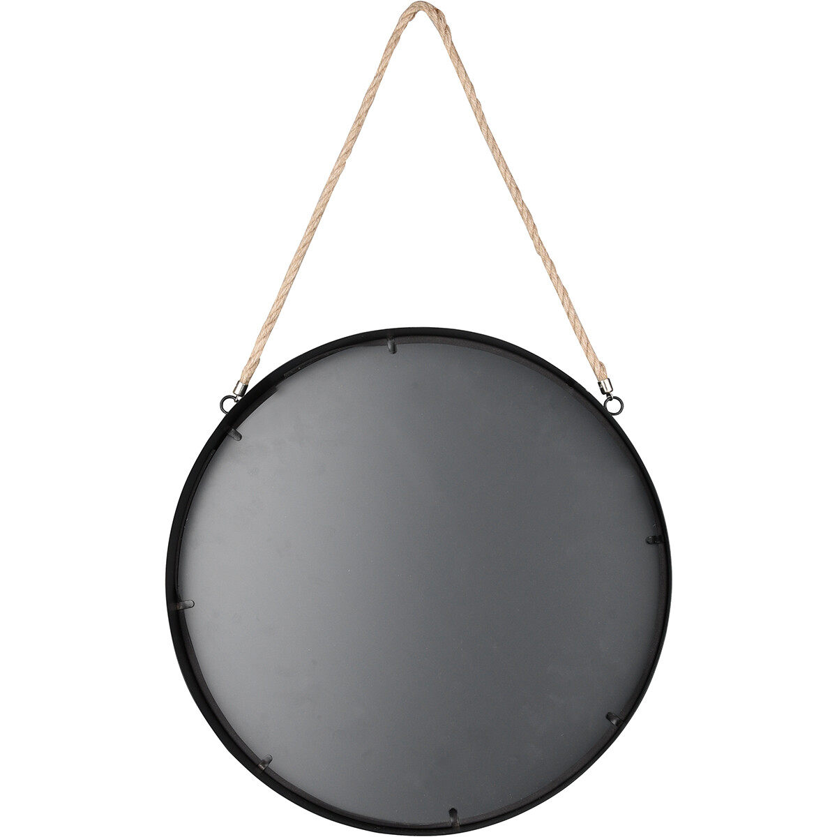 Miroir - Trion Vicon - Ø40cm - Miroir Suspendu dans un Cadre - Noir