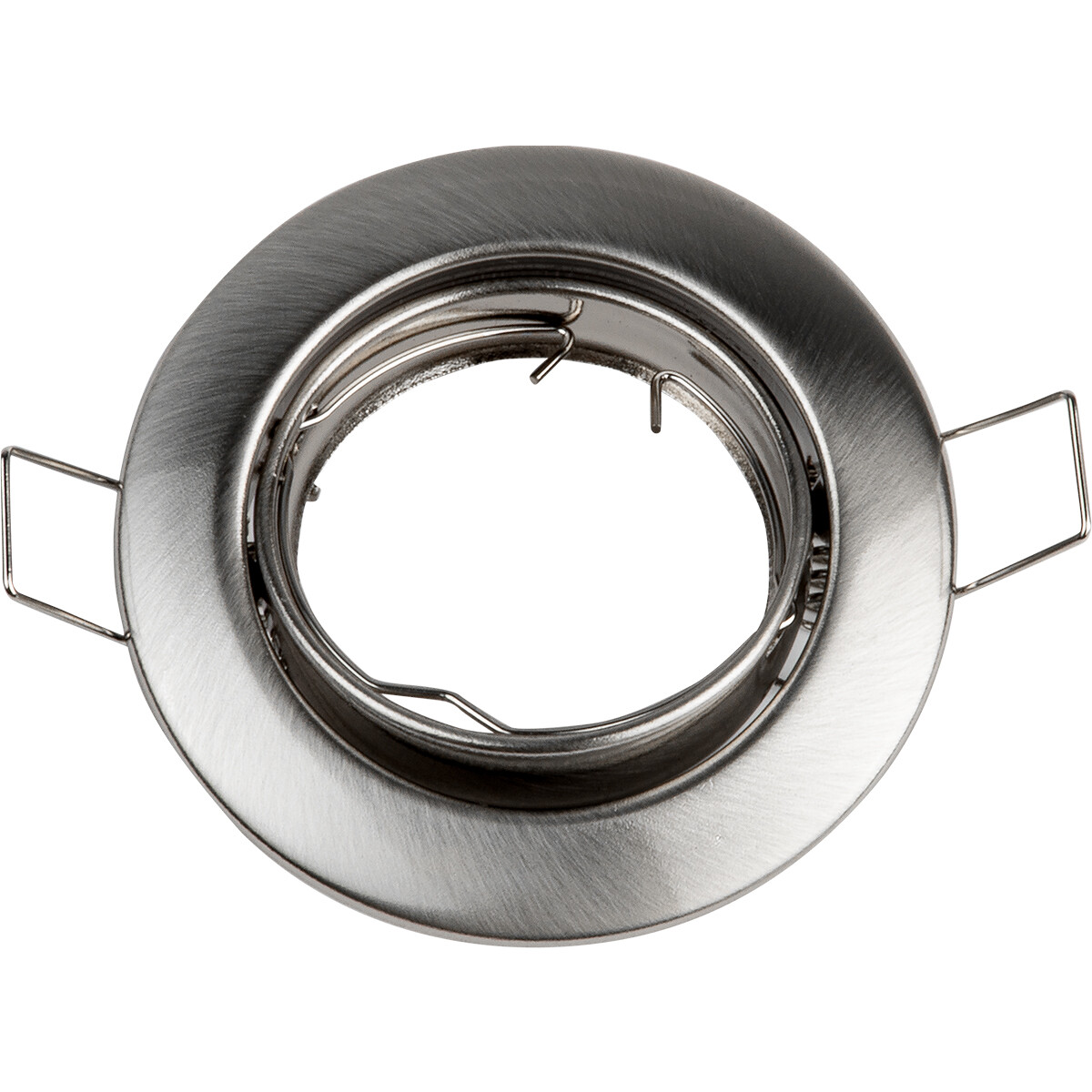 Support Spot GU10 - Spot Encastré GU10 - Rond - Chrome - Aluminium - Inclinable Ø82mm