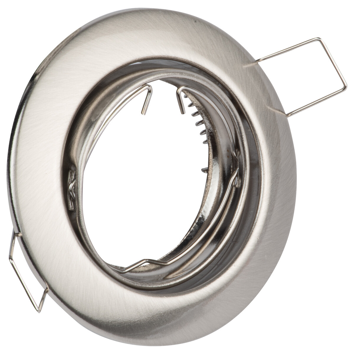 Support Spot GU10 - Spot Encastré GU10 - Rond - Chrome - Aluminium - Inclinable Ø82mm