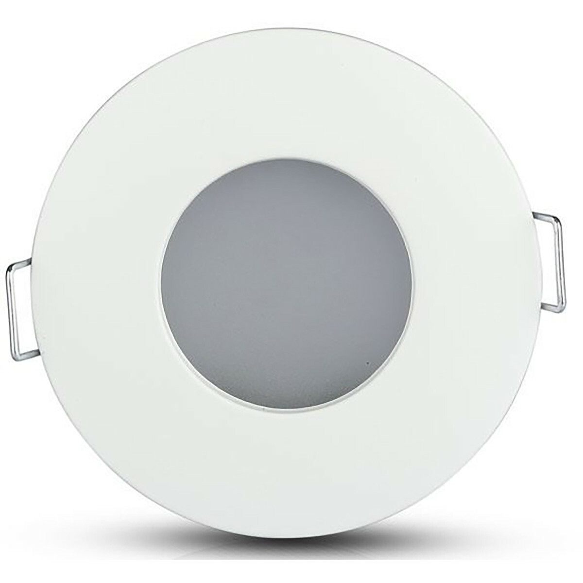 Support Spot 10 Pack - Aigi - Spot Encastré GU10 - Étanche IP65 - Rond - Blanc - Aluminium/Verre - Ø82mm