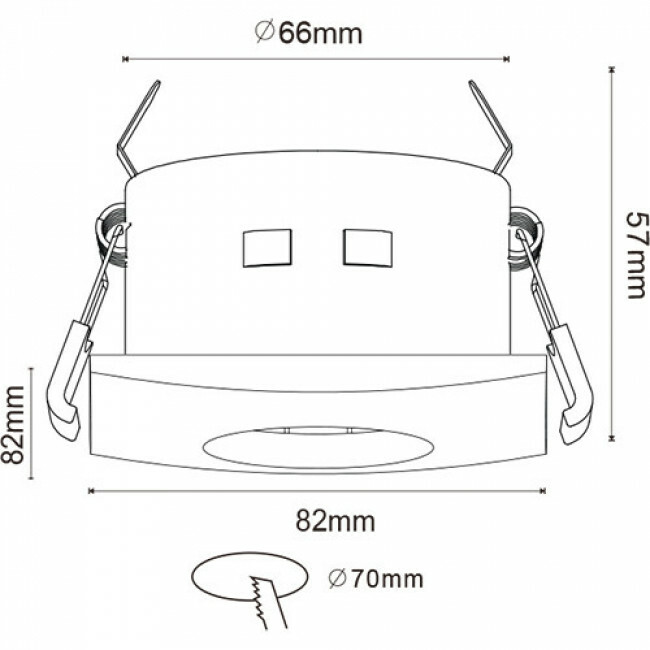 Support Spot 10 Pack - Aigi - Spot Encastré GU10 - Étanche IP65 - Carré - Blanc - Aluminium/Verre - 82mm