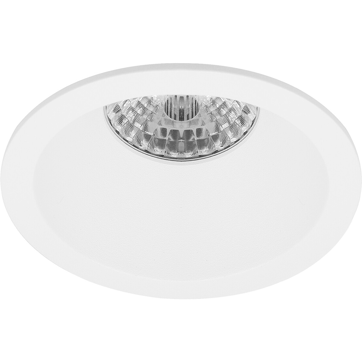 Support Spot GU10 - Pragmi Pollon Pro - Spot Encastré GU10 - Rond - Blanc - Aluminium - Encastré - Ø82mm