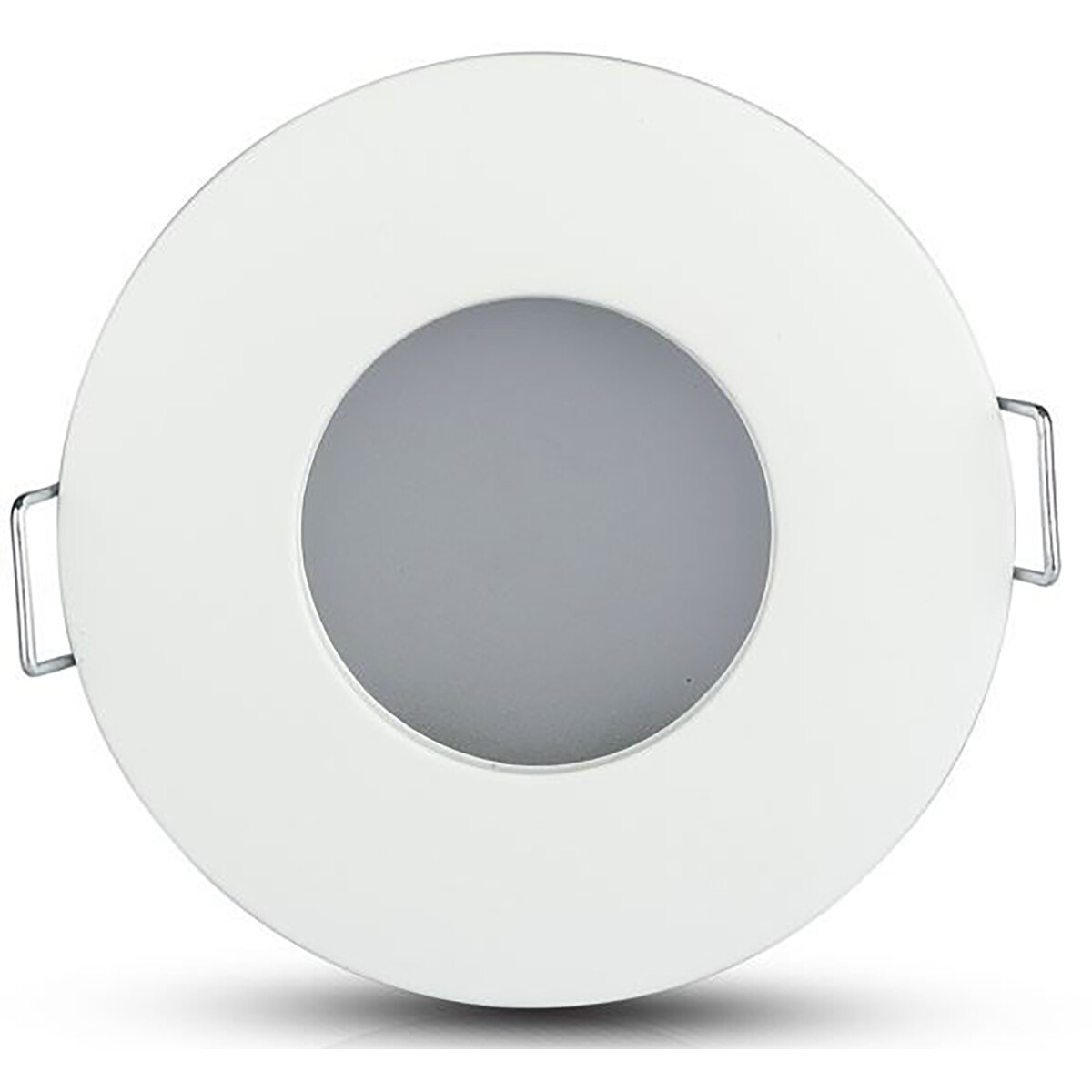 Support Spot GU10 - Aigi - Spot Encastré GU10 - Étanche IP65 - Rond - Blanc - Aluminium/Verre - Ø82mm