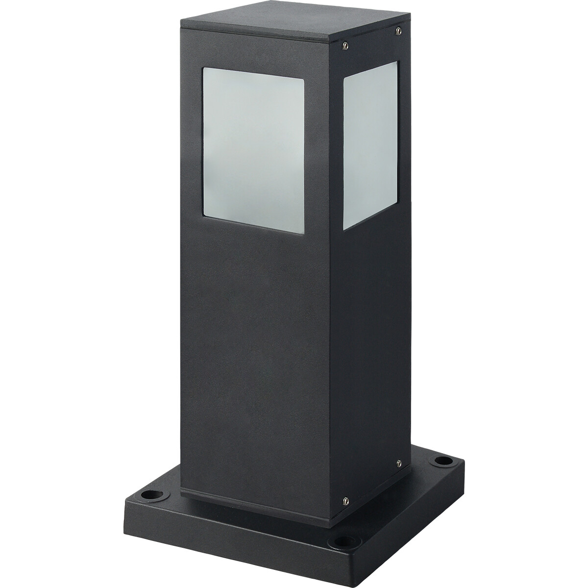 Lampe d'Extérieur sur Pied - Lampadaire - Kavy 1 - Douille E27 - Carré - Noir