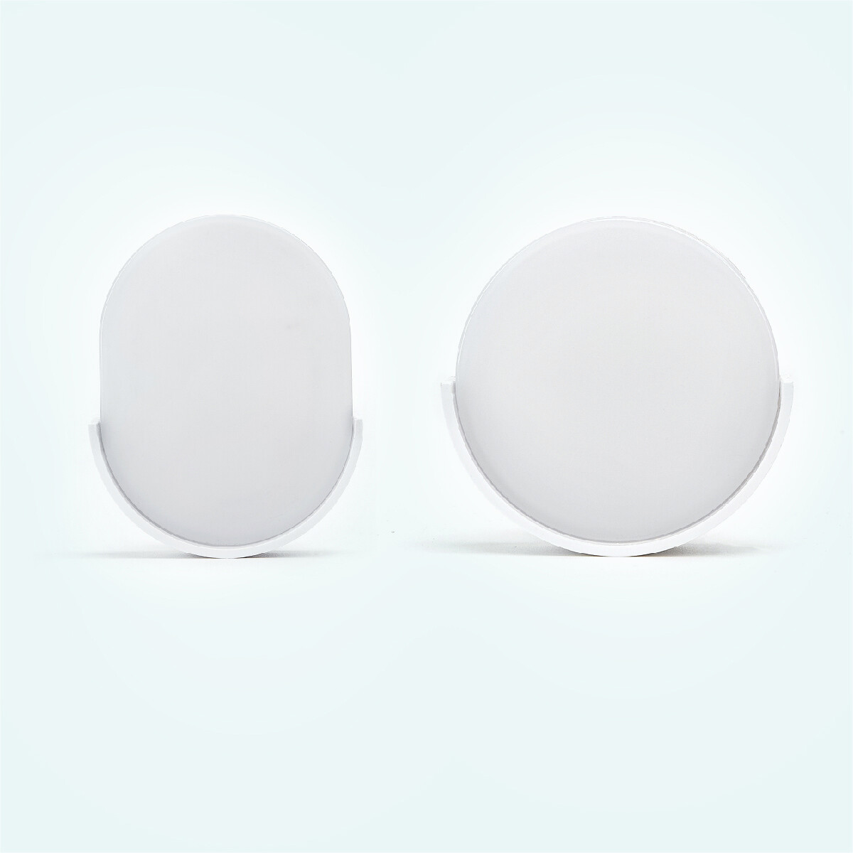 Lampe à Fiche - Lampe à Fiche avec Capteurs de Luminosité - Aigi Sipas - 1W - Blanc Froid 6500K - Ovale - Mat Blanc - Plastique