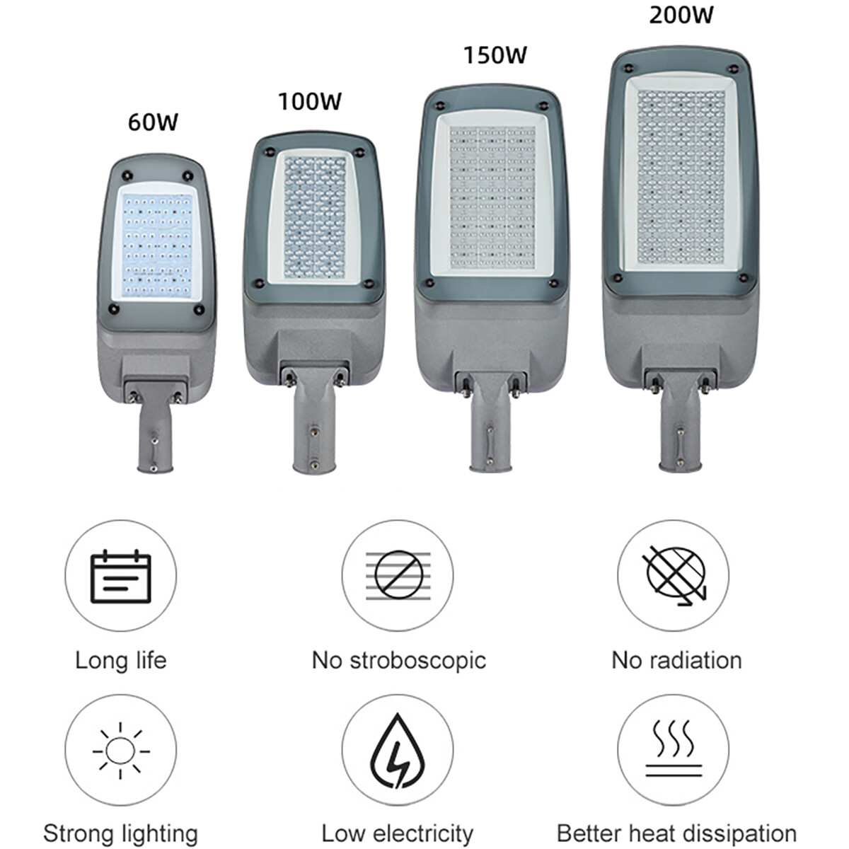 Luminaire LED Urbain - Rinzu Strion - 100 Watts - 16000 Lumens - 4000K - Étanche IP66 - 70x140D Ø60mm Spigot - Conducteur OSRAM - Lumileds