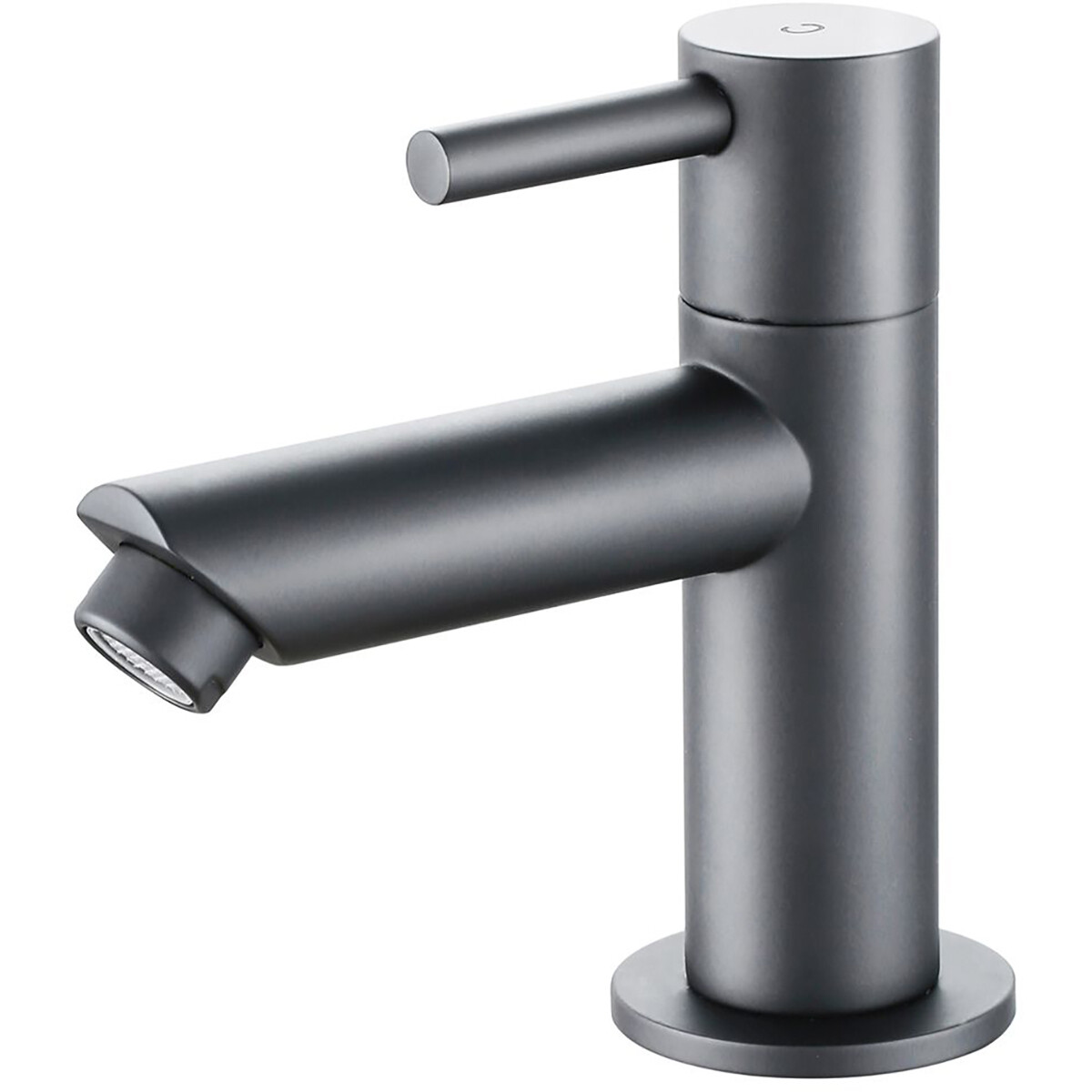 Robinet de toilette - Robinet de lavabo - Robinet d'eau froide 1/2 - Leoni Crinty - Montage en surface - PVD - Gris Gunmetal