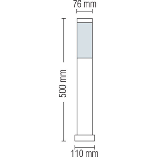 Éclairage de Jardin LED - Lumière Extérieure - Laurea 4 - Debout - Inox - E27 - Rond