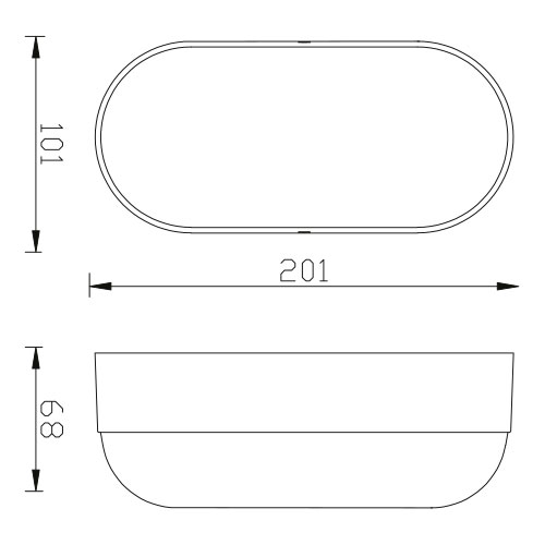 Éclairage de Jardin LED - Lumière Extérieure - Stella 15 - Mur - Plastique Mat Blanc - 15W Blanc Neutre 4200K - Ovale