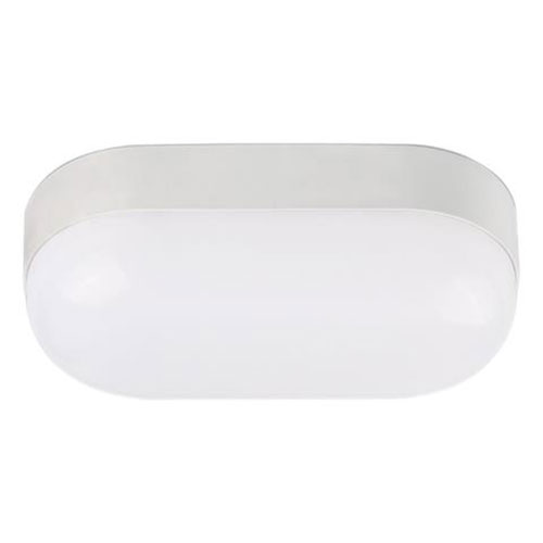 Éclairage de Jardin LED - Lumière Extérieure - Stella 15 - Mur - Plastique Mat Blanc - 15W Blanc Neutre 4200K - Ovale