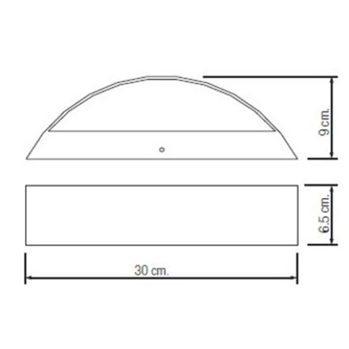 Éclairage de Jardin LED - Lumière Extérieure - Mesa - Mur - Aluminium Mat Noir - 5.5W Blanc Neutre 4100K - Ovale