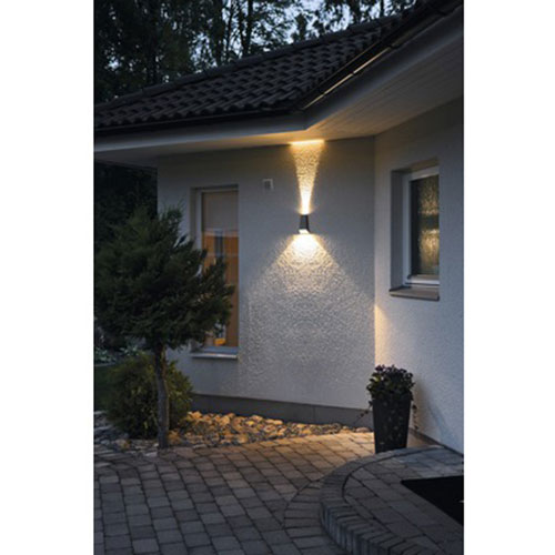 Éclairage de Jardin LED - Lumière Extérieure - Cupressus - Mur - Aluminium Mat Noir - 3.5W Blanc Neutre 4100K - Carré