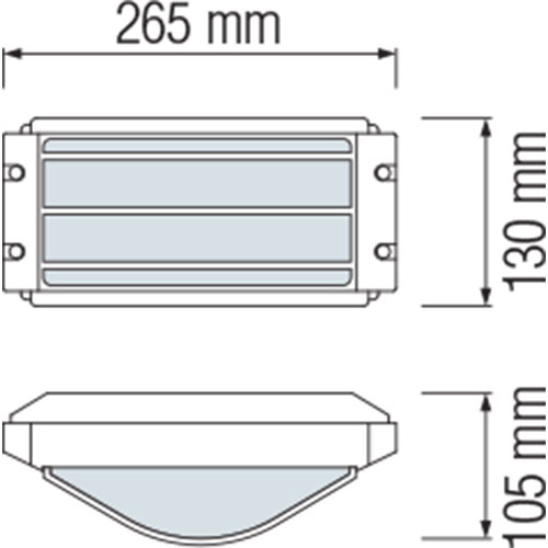 Éclairage de Jardin LED - Lumière Extérieure - Ovalis - Mur - Aluminium Mat Blanc - E27 - Rectangle