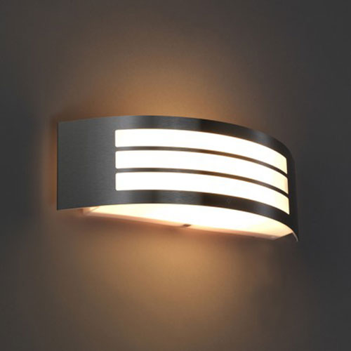 Éclairage de Jardin LED - Lumière Extérieure - Manipu 2 - Mur - Inox - E27 - Carré