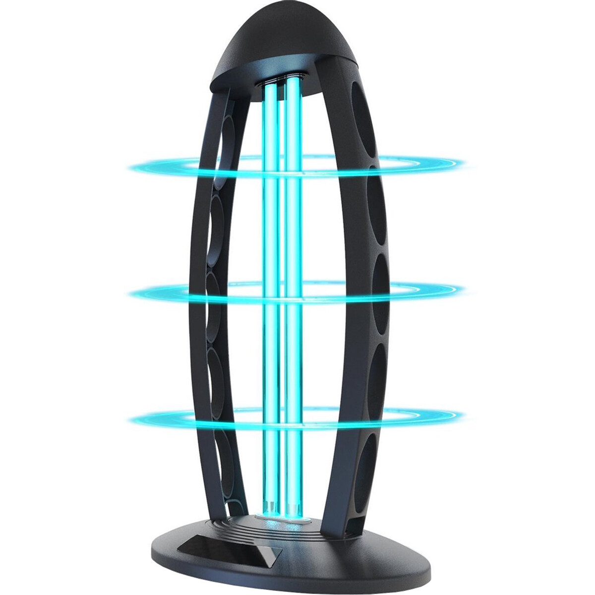 Lampe de Table UV-C - Aigi Desty - Lampe de Désinfection - Stérilisateur UV - Télécommande - Minuteur - 360º - Noir