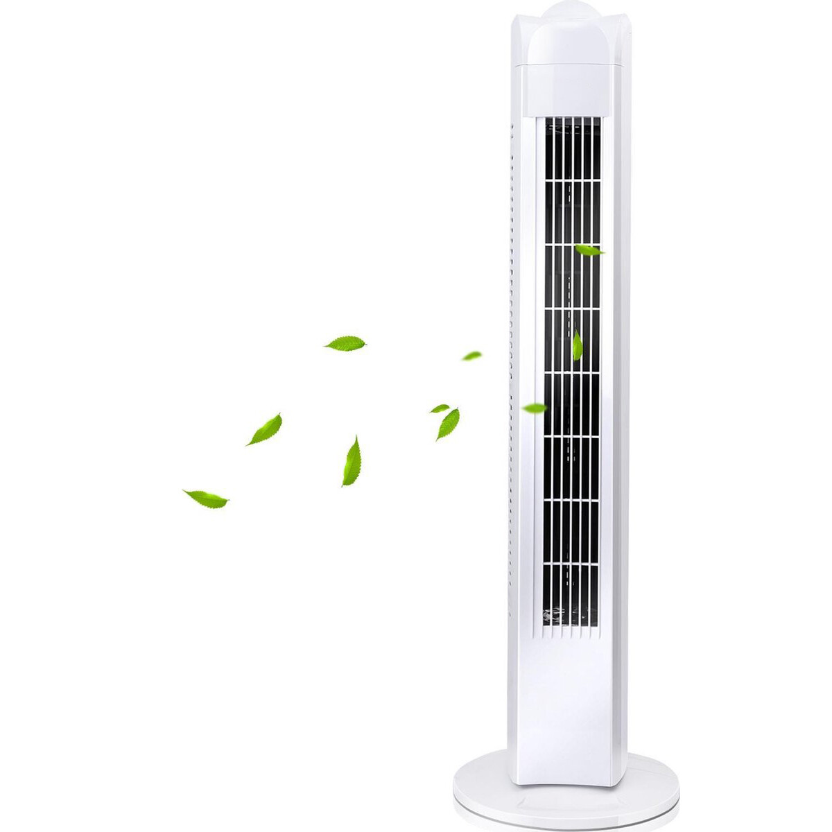 Ventilateur - Aigi Bivon - Ventilateur de Tour - Debout - Rond - Mat Blanc - Plastique