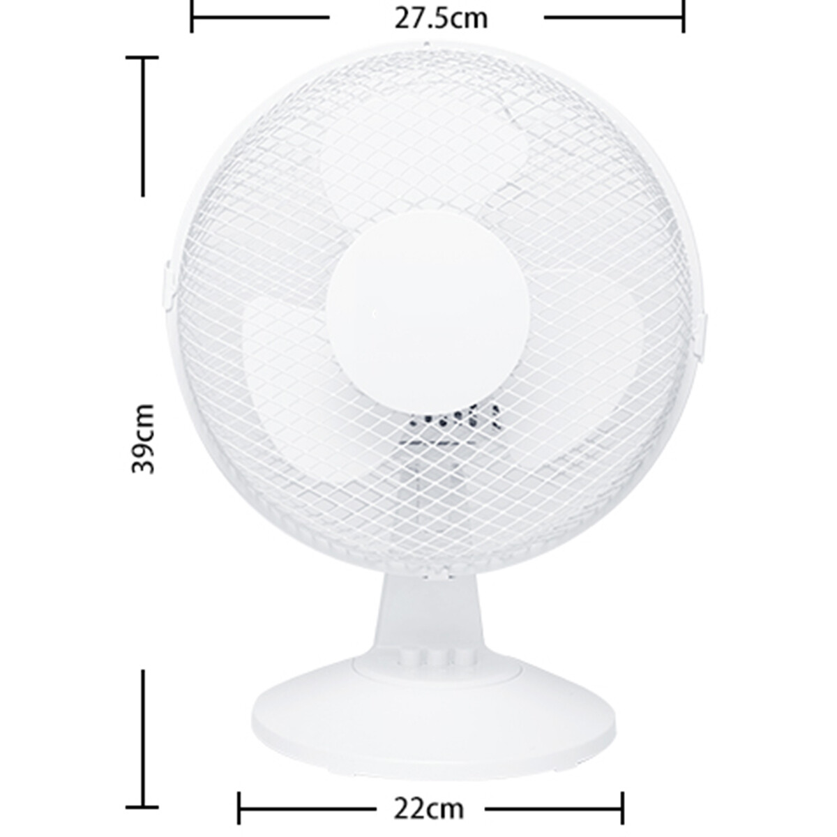 Ventilateur - Aigi Lyno - 25W - Ventilateur de Table - Debout - Rond - Mat Blanc - Plastique