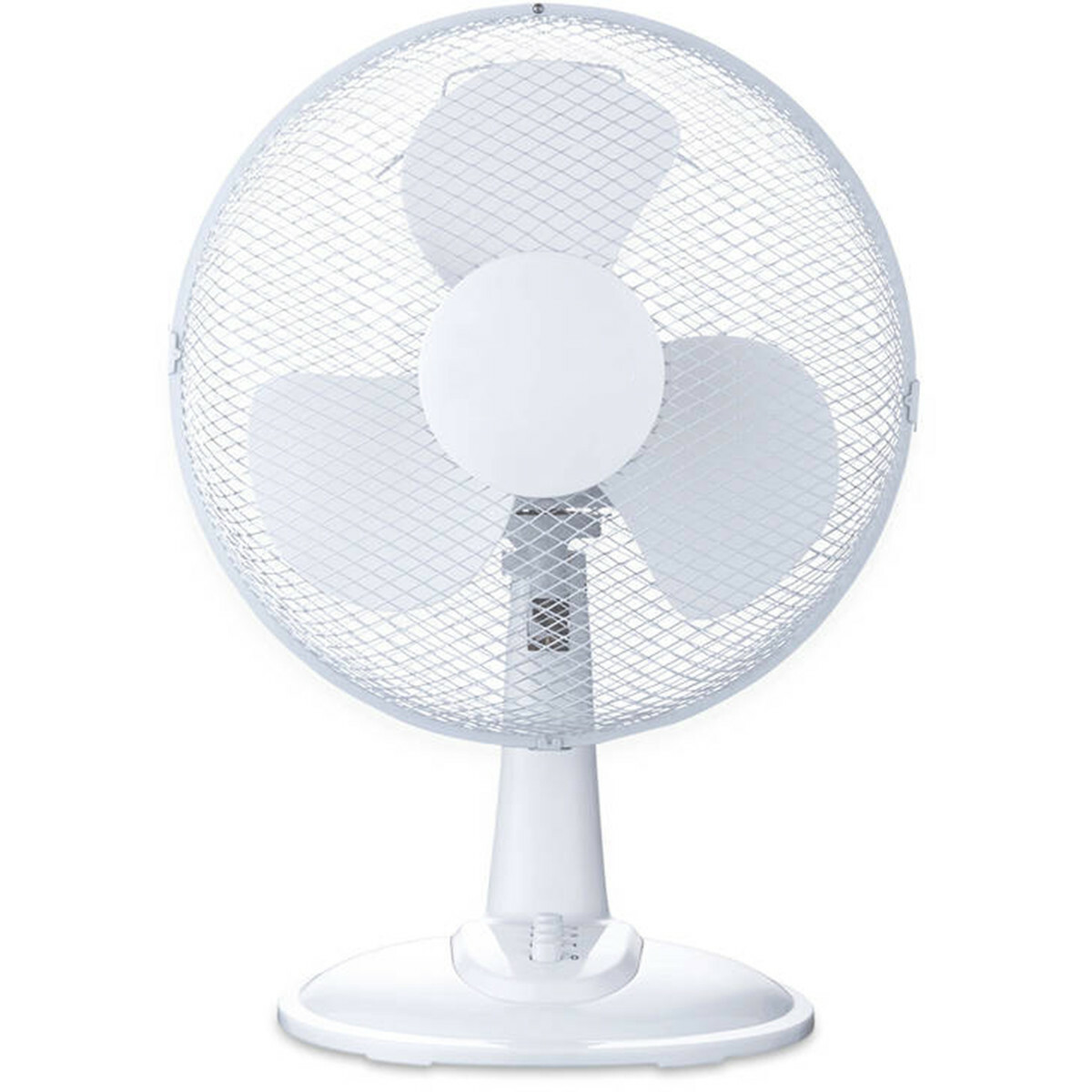 Ventilateur - Aigi Lyno - 25W - Ventilateur de Table - Debout - Rond - Mat Blanc - Plastique