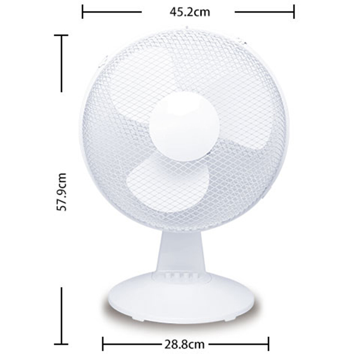 Ventilateur - Aigi Lyno - 40W - Ventilateur de Table - Debout - Rond - Mat Blanc - Plastique