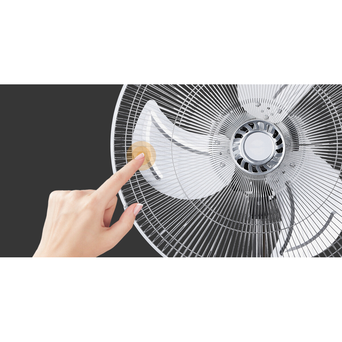 Ventilateur - Aigi Utrino - Ventilateur sur Trépied - Debout - Rond - Mat Argent - Plastique