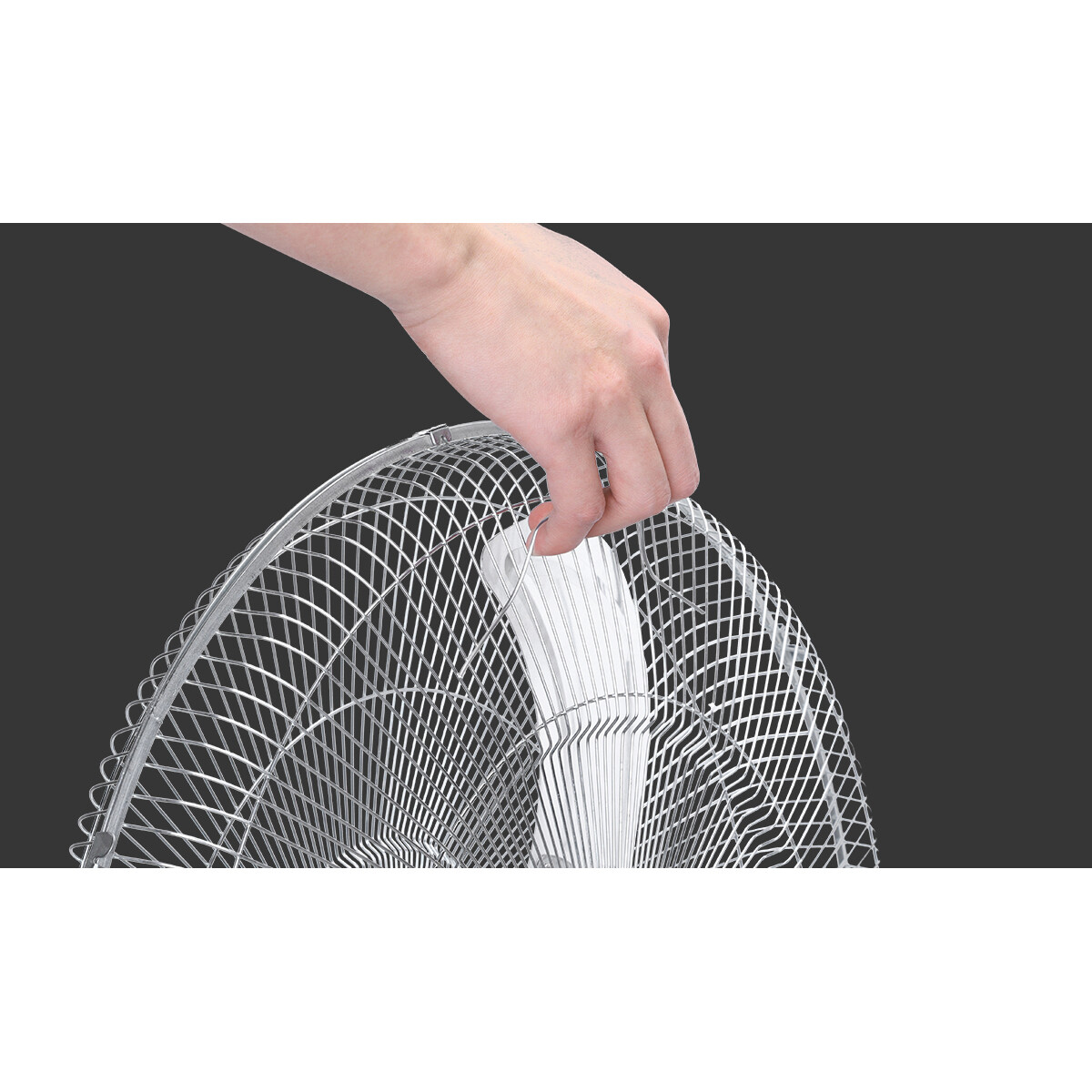 Ventilateur - Aigi Utrino - Ventilateur sur Trépied - Debout - Rond - Mat Argent - Plastique