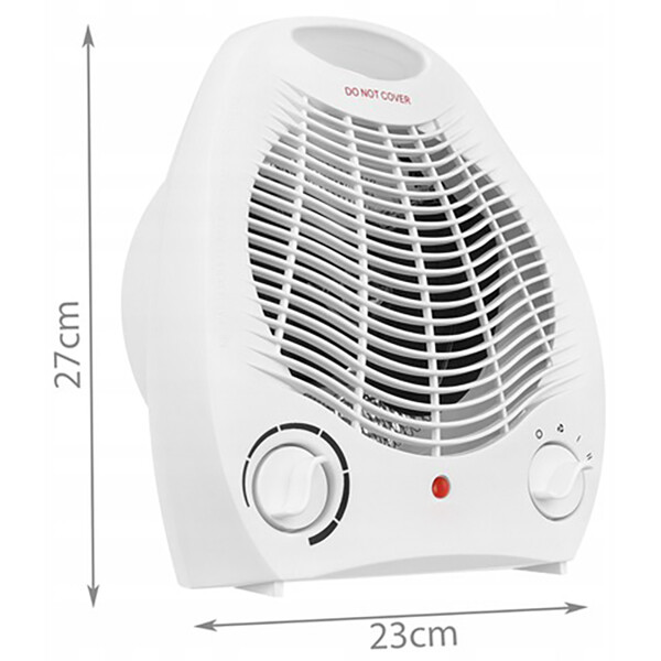 Radiateur soufflant - Radiateur Électrique - Maxozo Milato - Chauffage Électrique - 2000W - Blanc