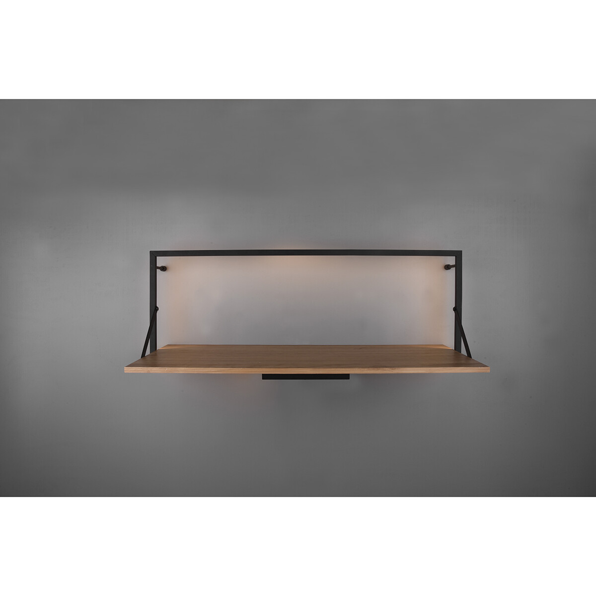 Etagère murale - Trion Lino - Étagère avec Éclairage LED - 10W - Blanc Chaud 3000K - Noir