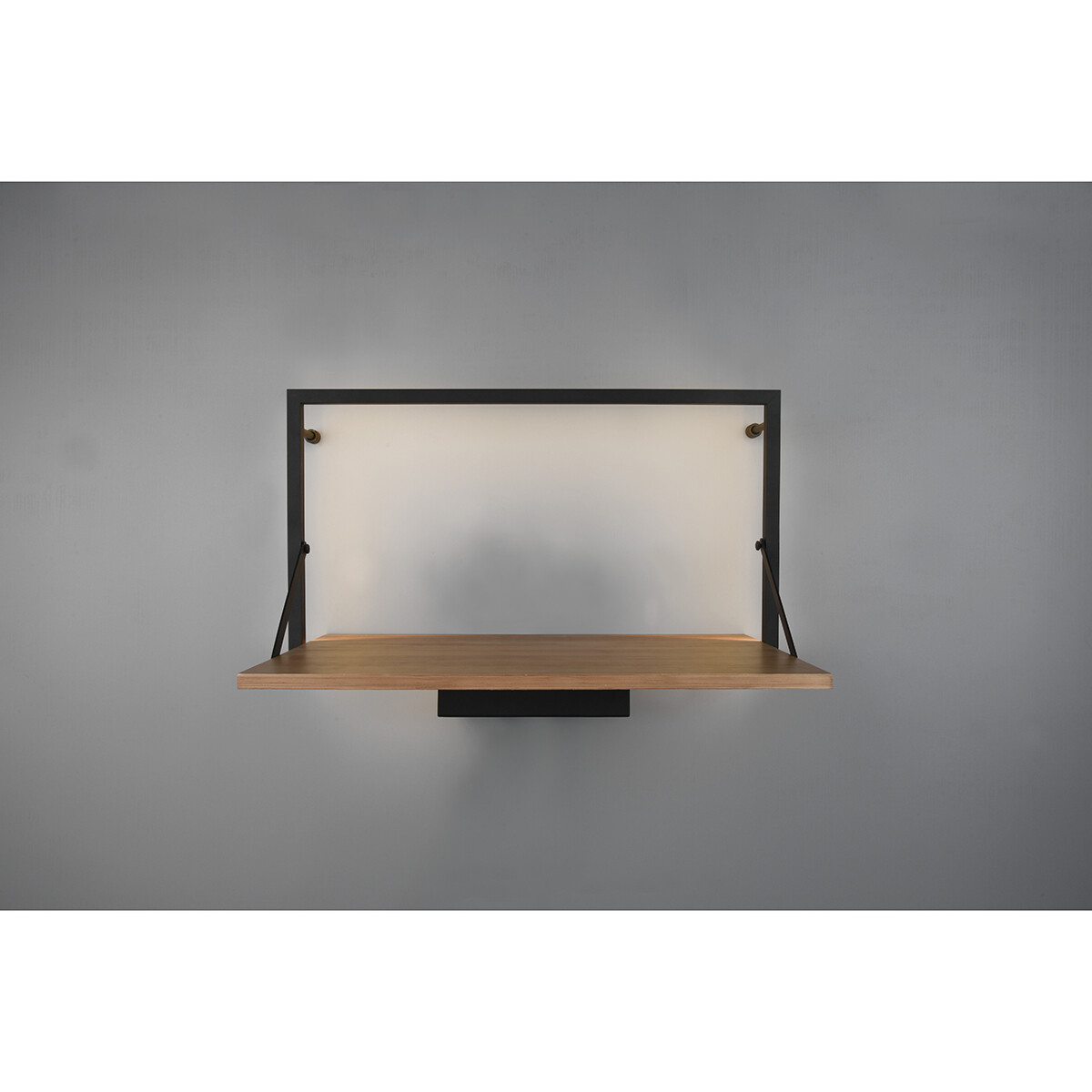 Etagère murale - Trion Lino - Étagère avec Éclairage LED - 9W - Blanc Chaud 3000K - Noir