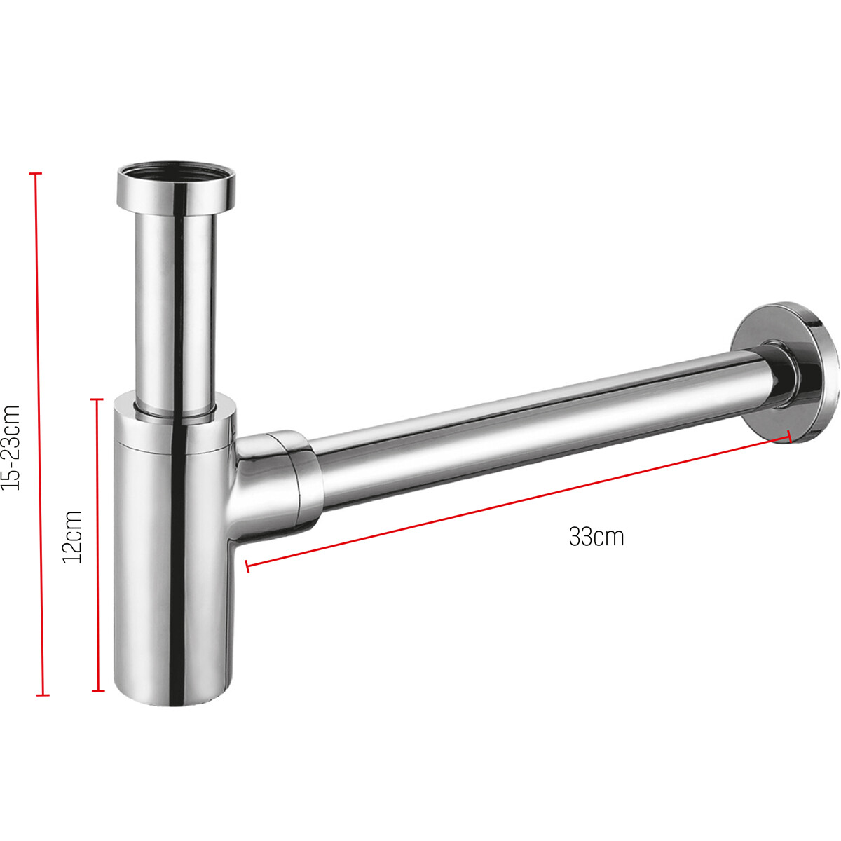 Siphon de lavabo - Siphon design - Leoni Sfin - PVD - Or brossé