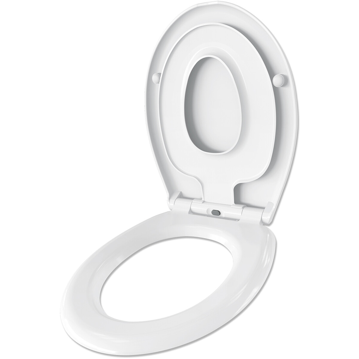 Abattant WC avec réducteur - Velvalux Naresa - Abattant de Toilette - Siège de Toilette pour Enfants - Fermeture Douce - Dégagement Rapide - Détachable - Blanc