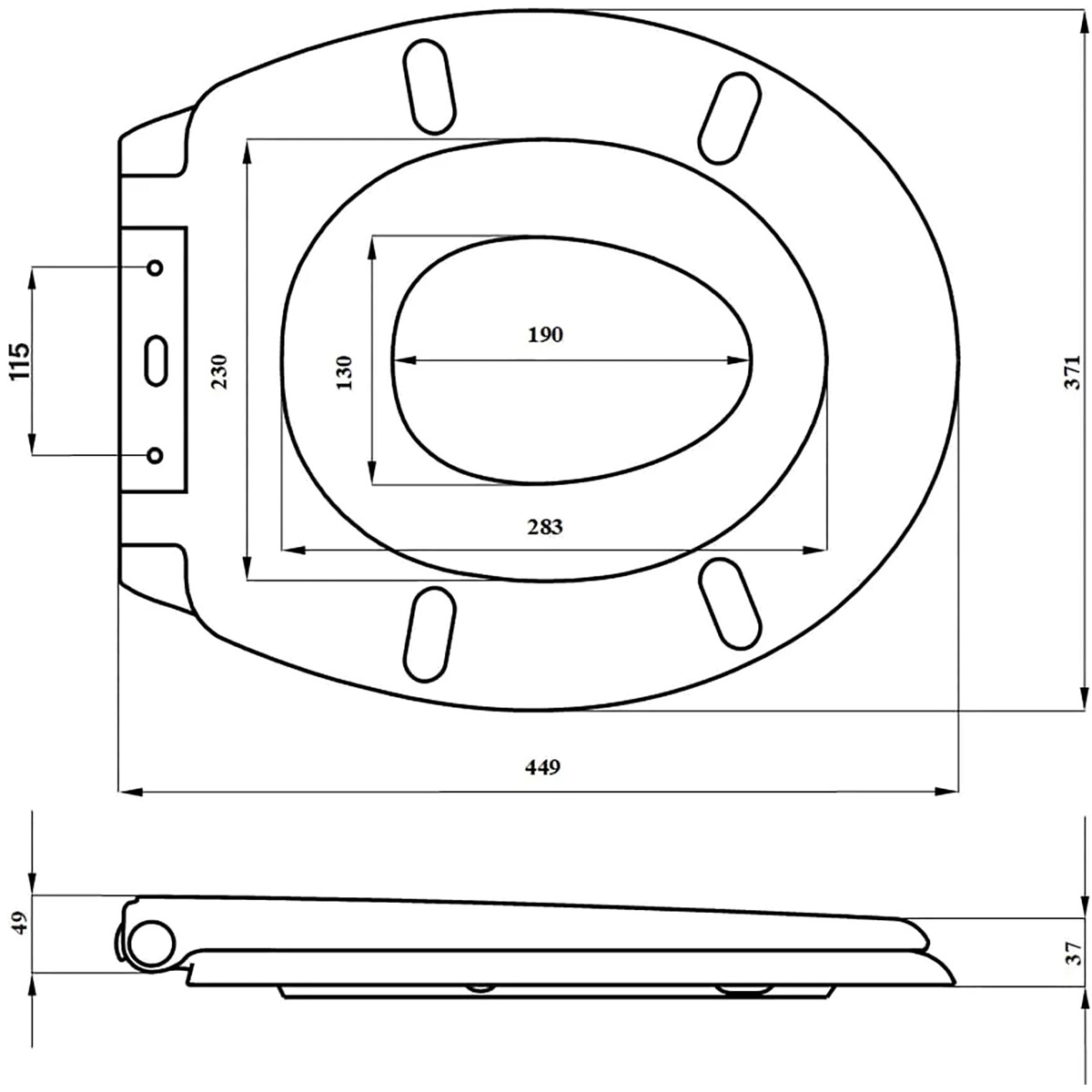 Abattant WC avec réducteur - Velvalux Naresa - Abattant de Toilette - Siège de Toilette pour Enfants - Fermeture Douce - Dégagement Rapide - Détachable - Blanc